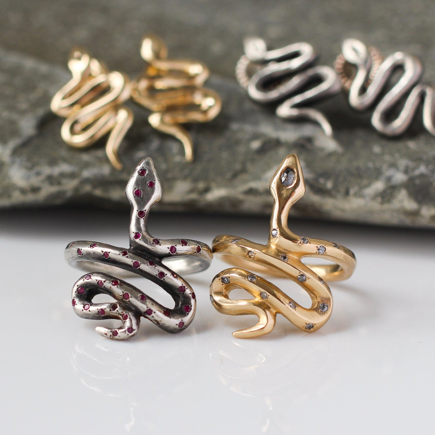 Snake Ring in Silver