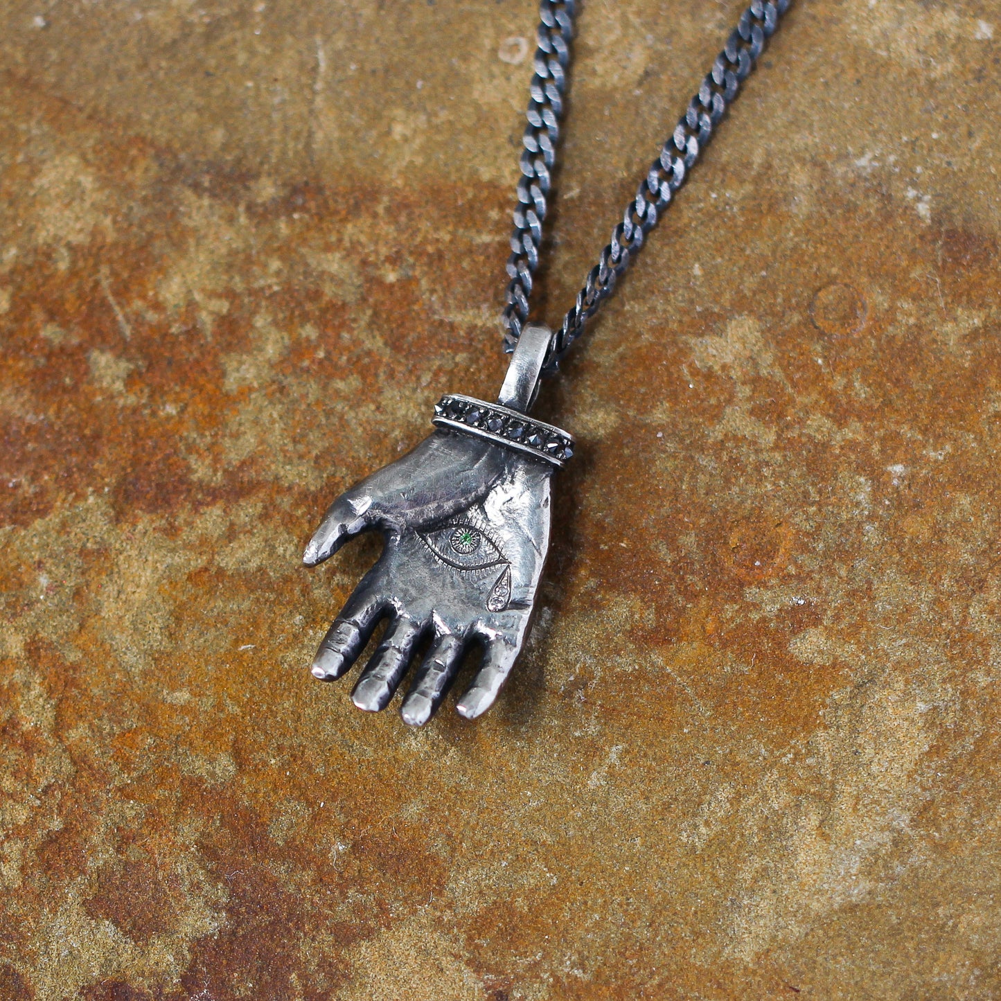 Hand Of Glory - Black Diamond Necklace