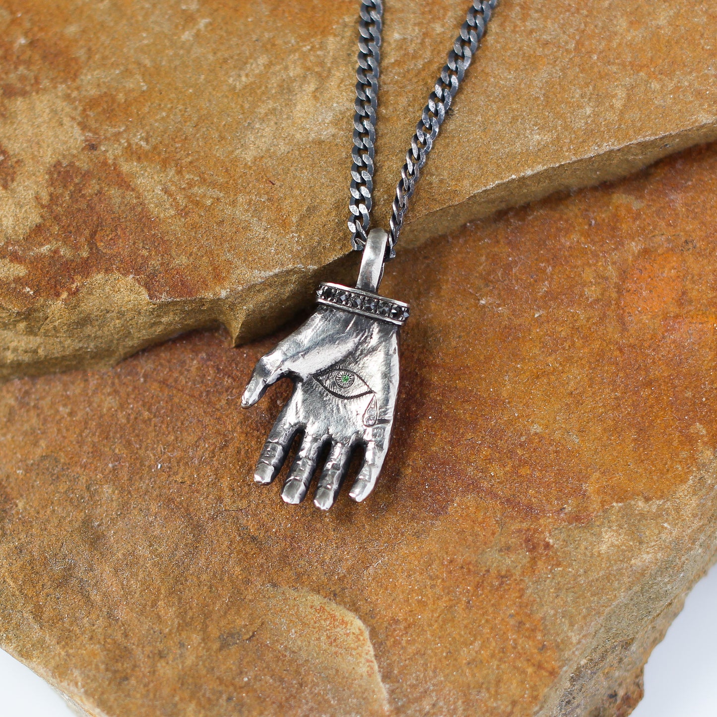 Hand Of Glory - Black Diamond Necklace