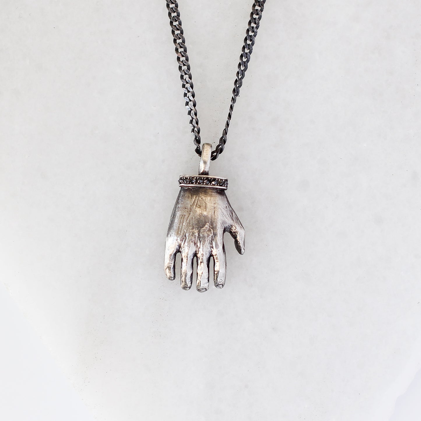 Hand Of Glory - Black Diamond Necklace