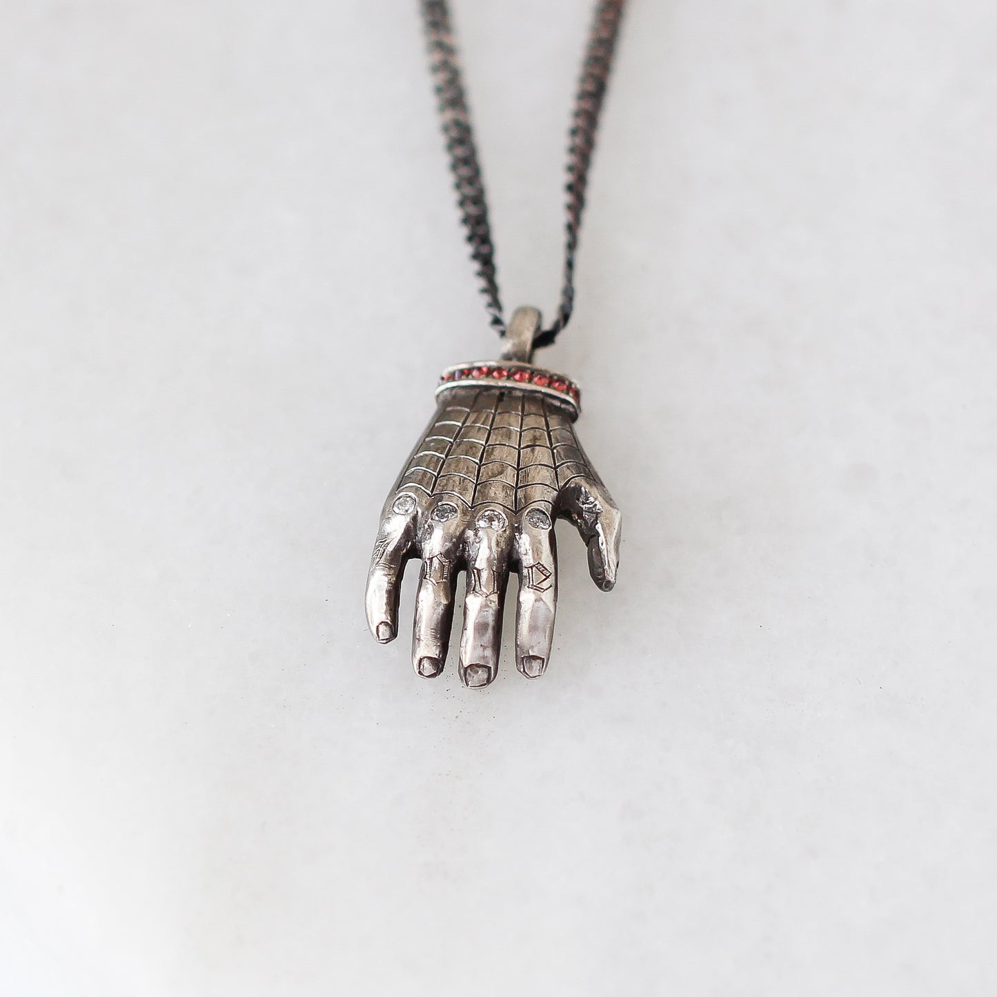 Hand of Glory - Red Sapphire Necklace