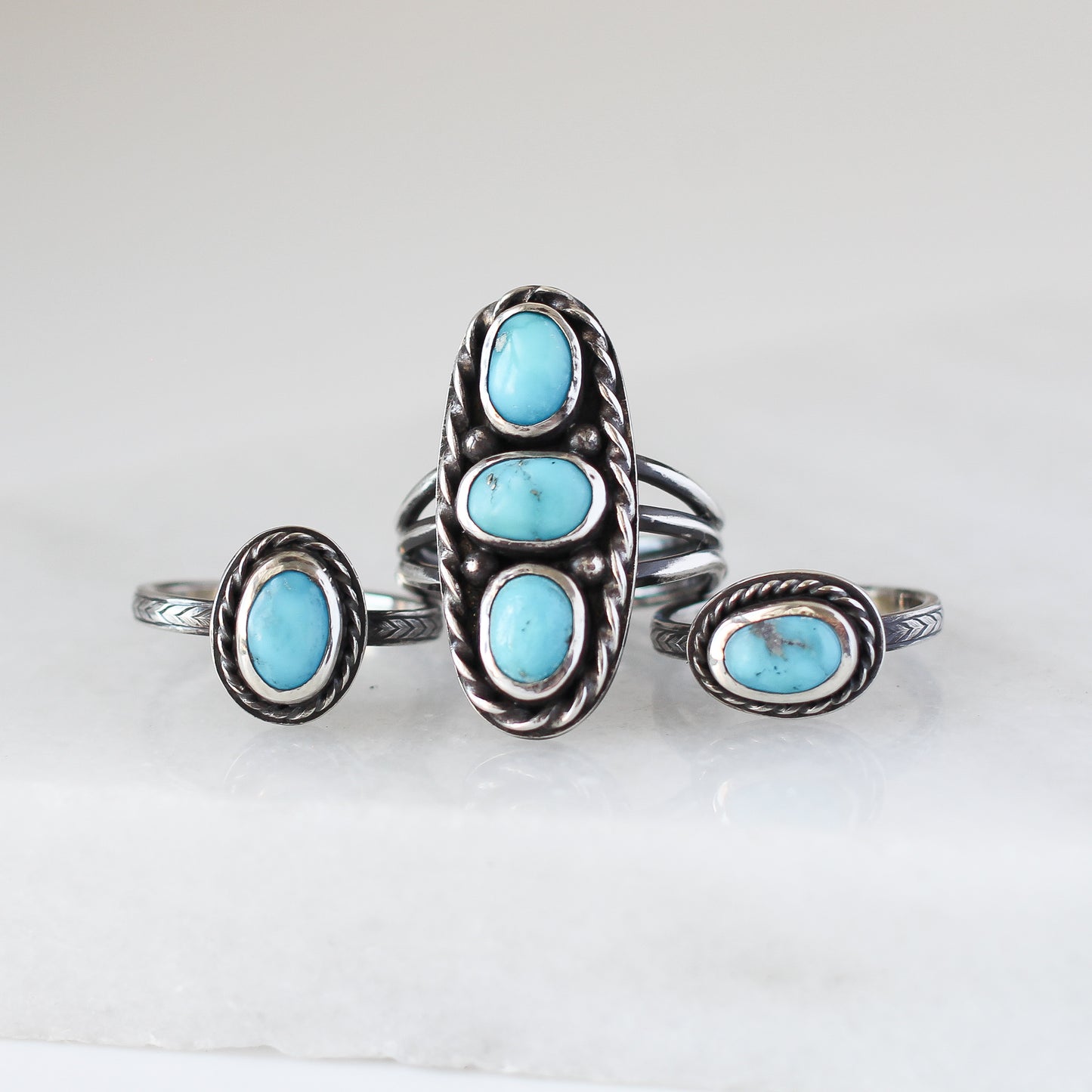 Turquoise Three Stone Ring