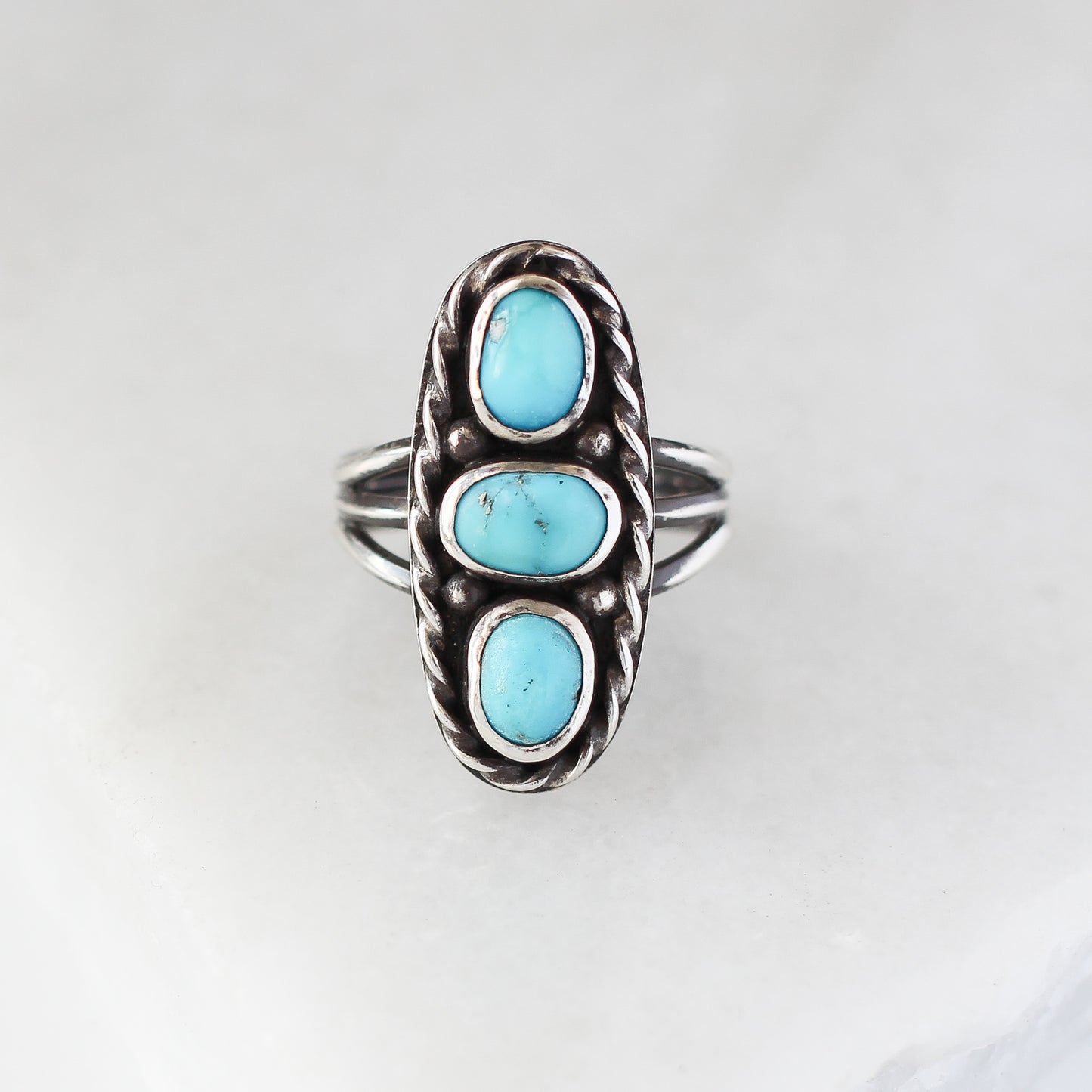 Turquoise Three Stone Ring