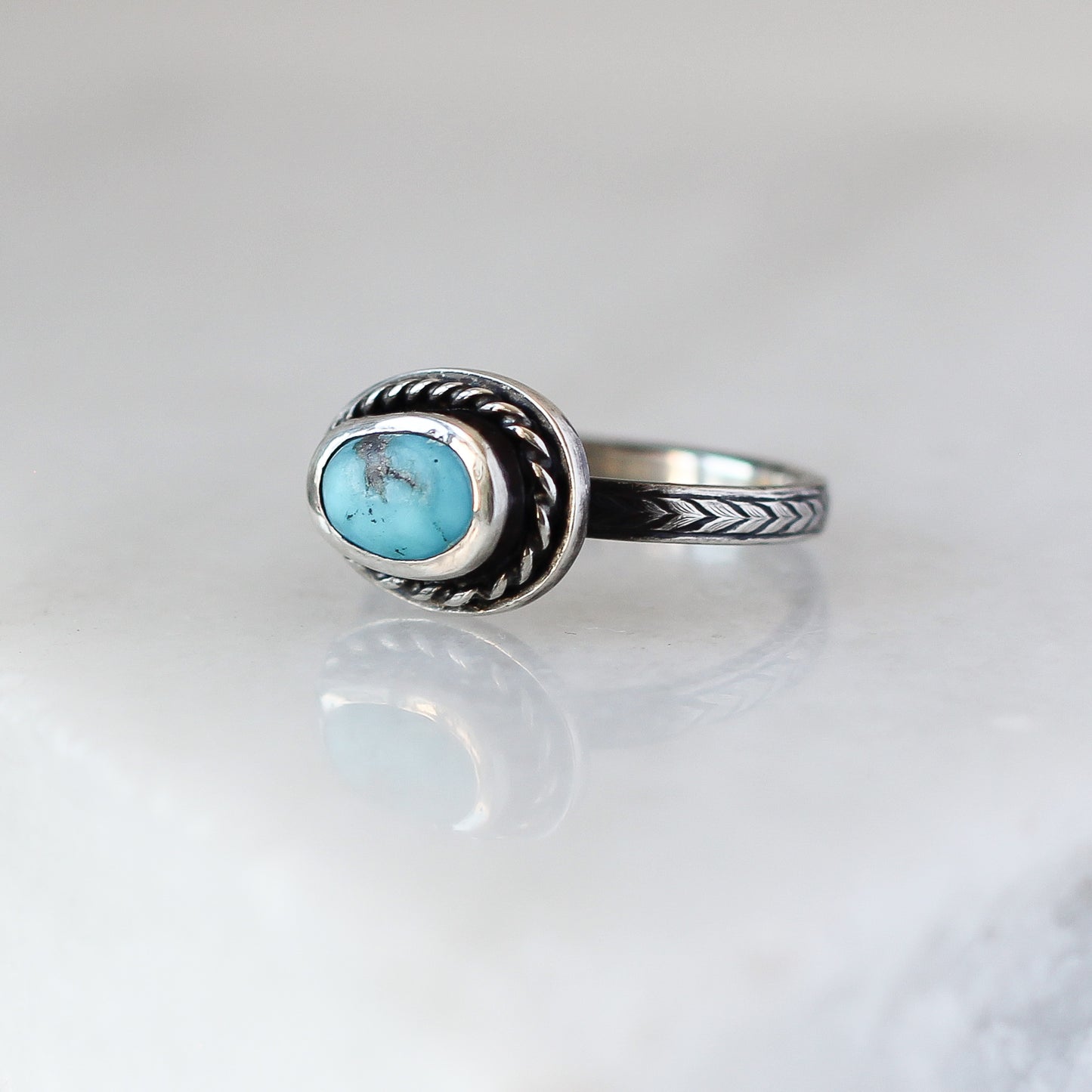 Turquoise East-West Ring