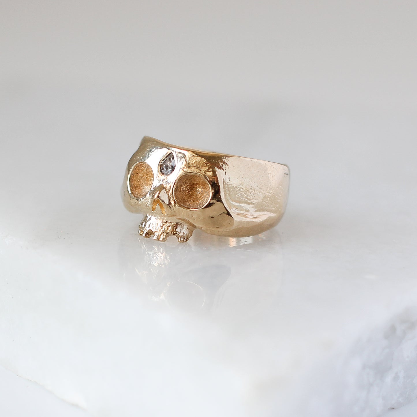 Afterlife Gold Skull Ring