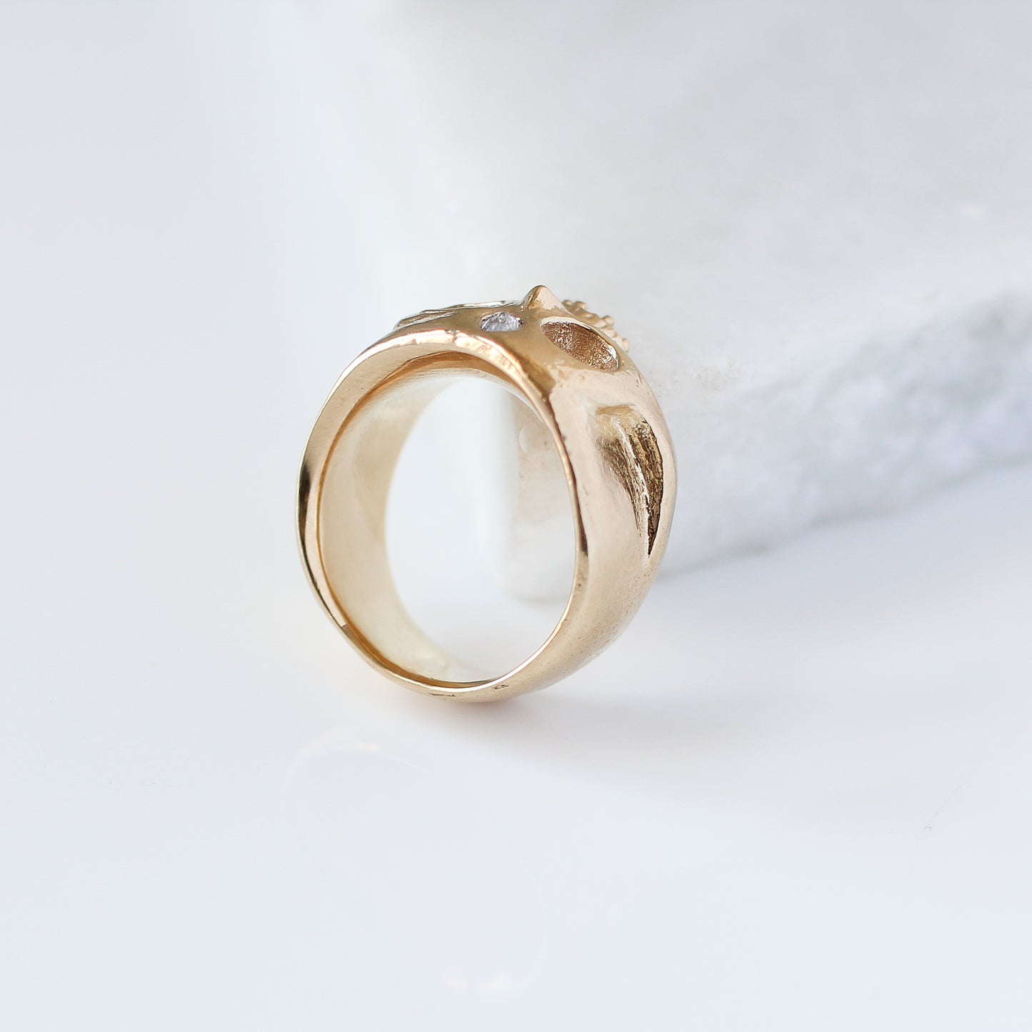 Afterlife Gold Skull Ring