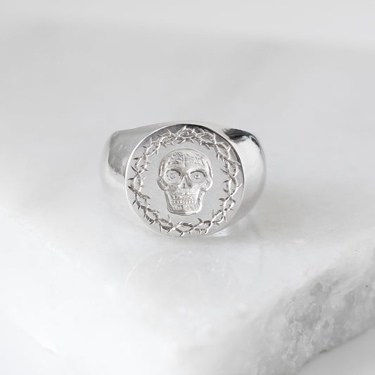 Afterlife Signet Skull Ring