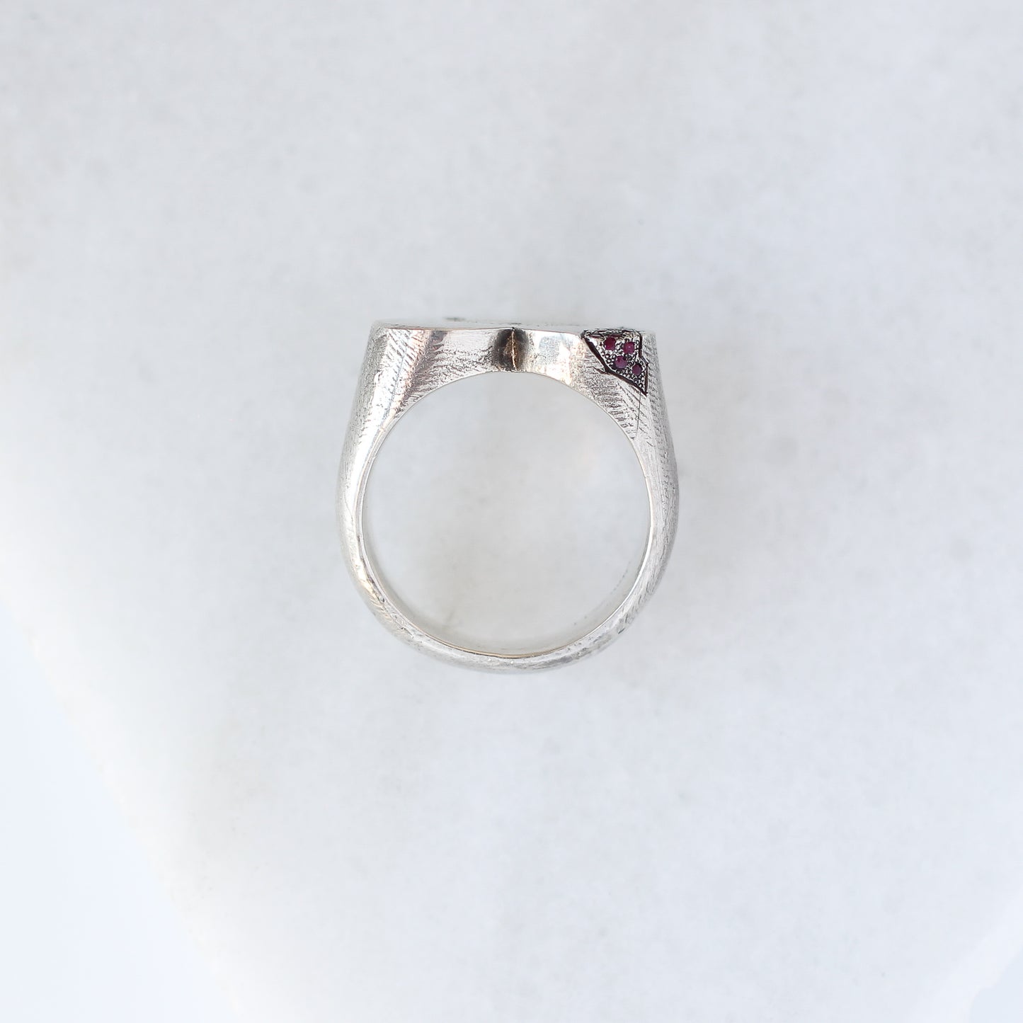 Bleeding Heart Signet Ring