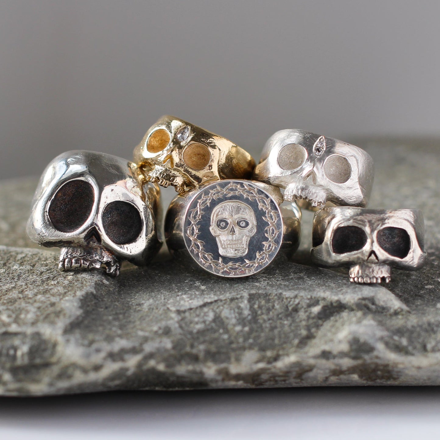 Afterlife Gold Skull Ring