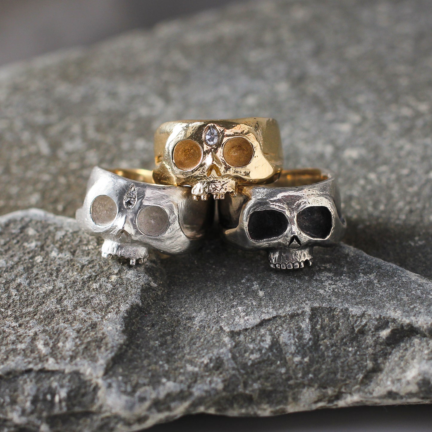 Afterlife Gold Skull Ring