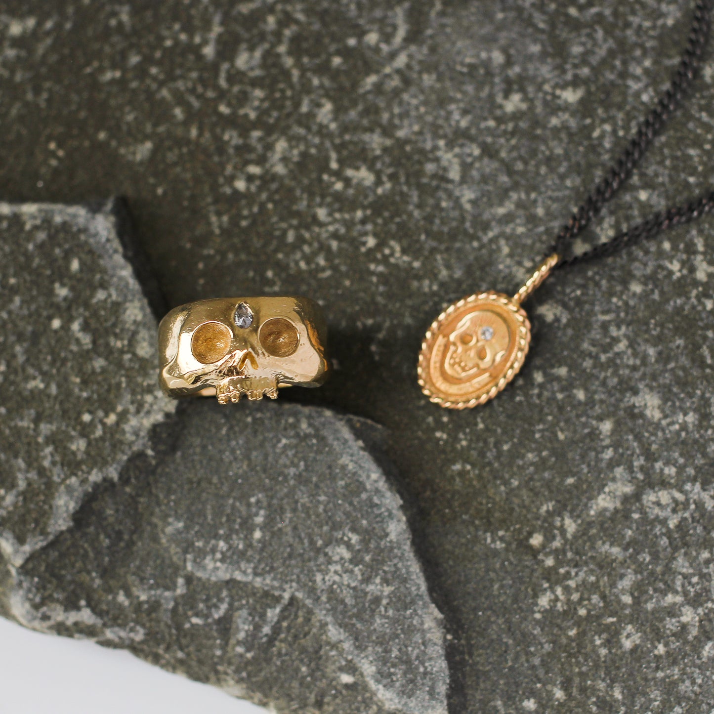 Afterlife Gold Skull Ring