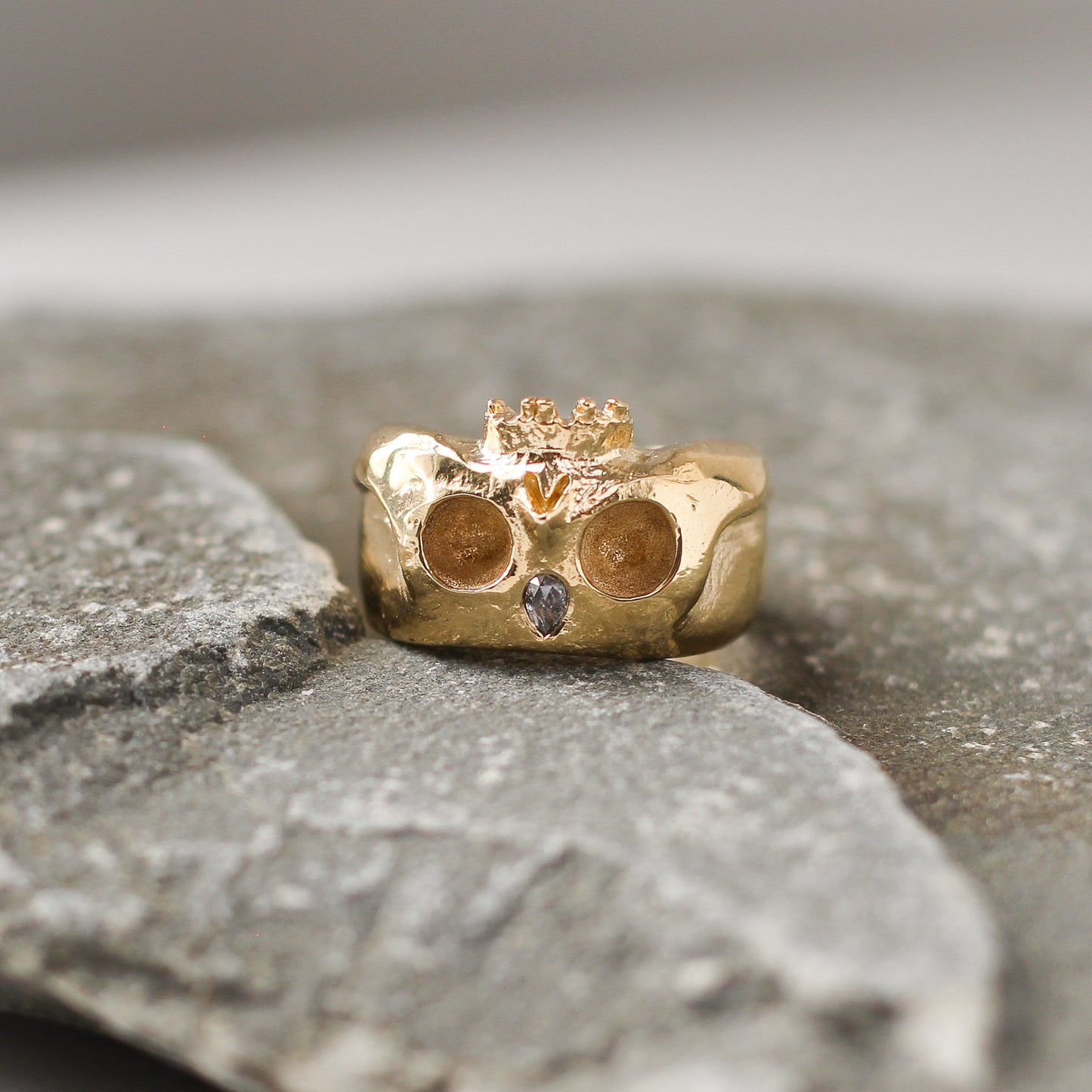Afterlife Gold Skull Ring
